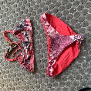 Reversible maaji bathing suit top and bottom